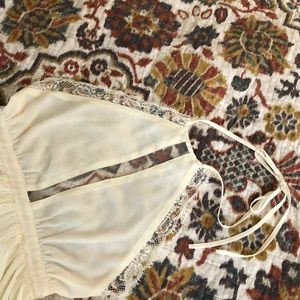 Open back off white party dress